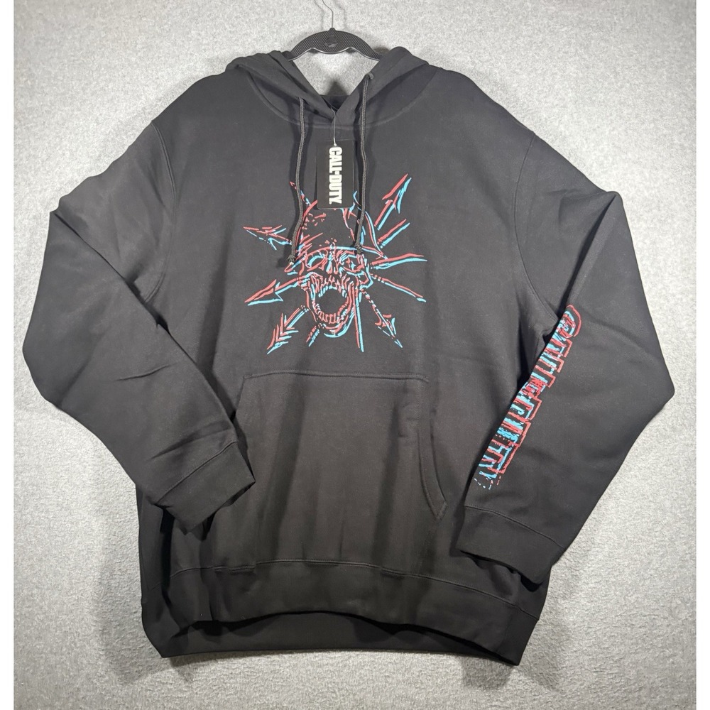 Activision Call of Duty Games Hoodie Size XXL Black Graphic Print